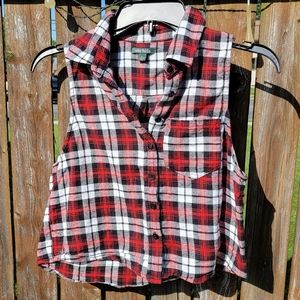 Wild Fable Cropped Flannel Tank